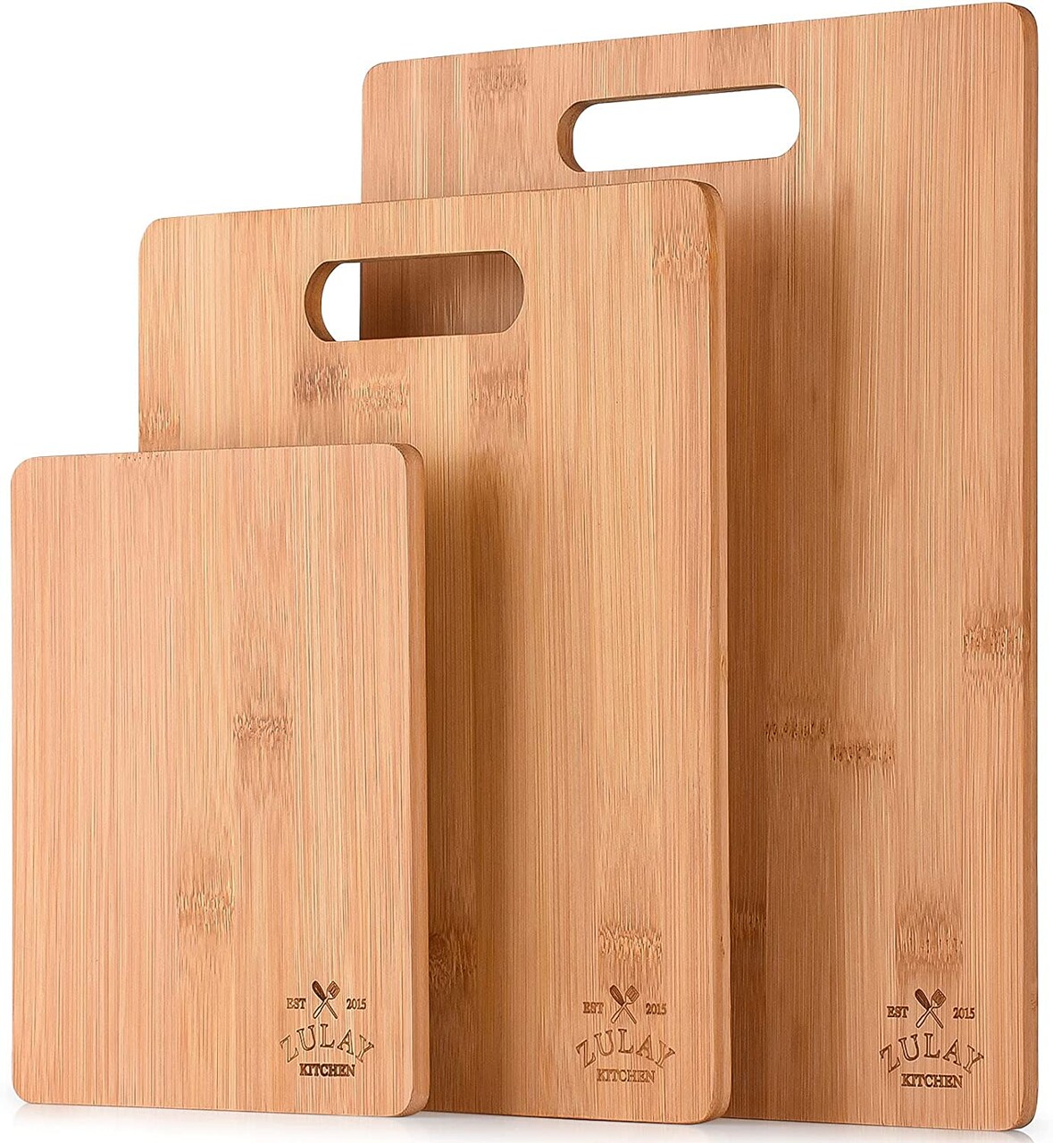Zulay Bamboo Cutting Boards - 3 Pack